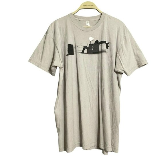 American Apparel Star Wars Tshirt Darth Vader Watching Tv Men Sz XL Movie Funny - Picture 1 of 7